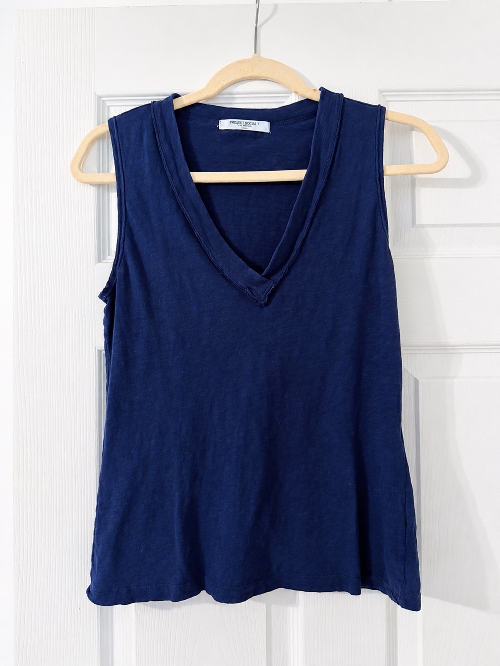 Project Social T Navy V-Neck Sleeveless Tank